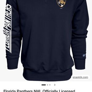 NHL Navy and White Florida Panthers Pullover
